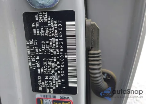 2024 Kia Sportage X-Line from USA, damaged, VIN 5XYK6CDF6RG142092